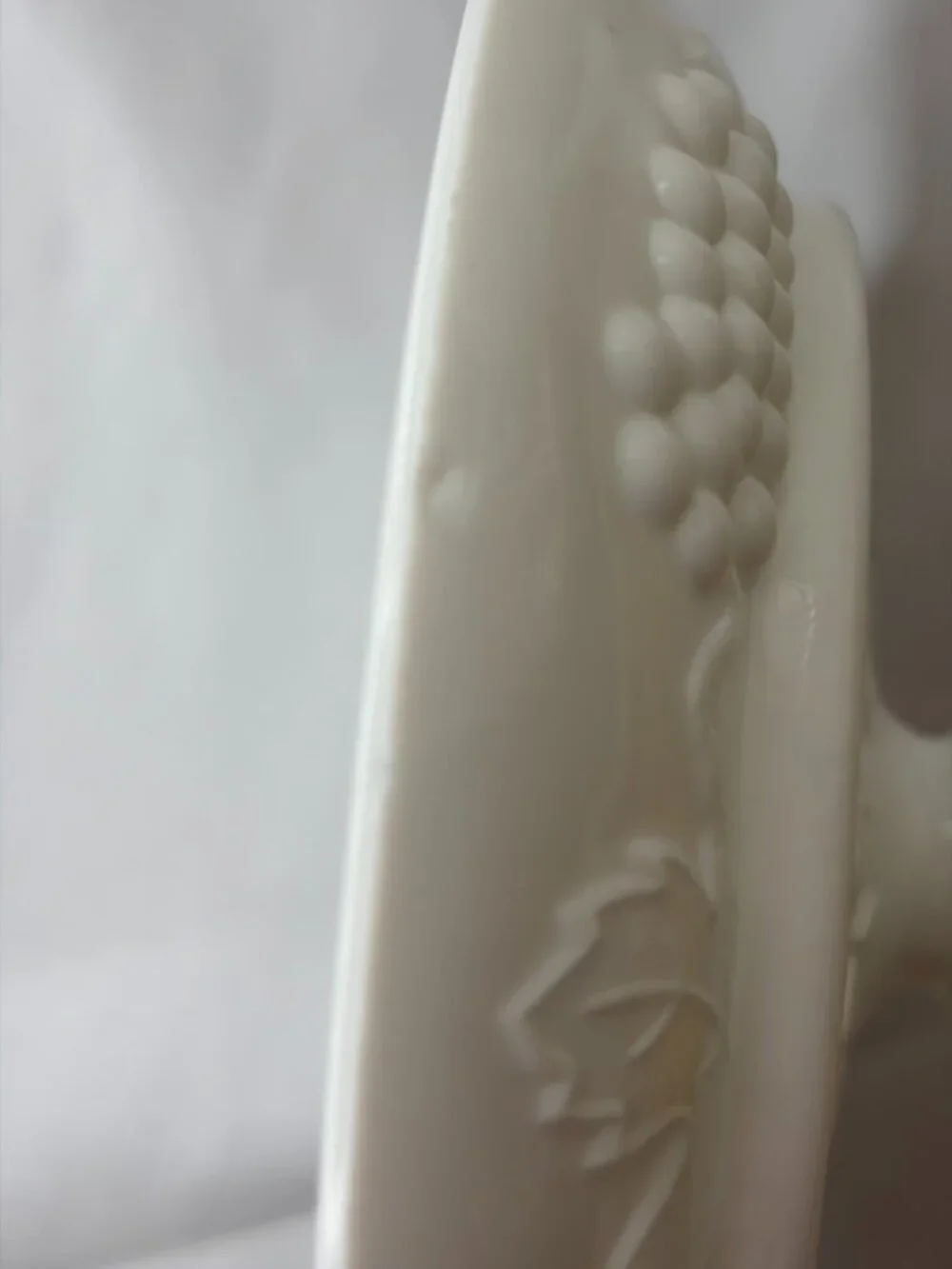 Vintage Indiana Glass Harvest Grape Milk Glass Covered Pedestal Compote